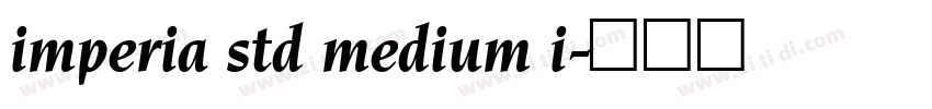 imperia std medium i字体转换